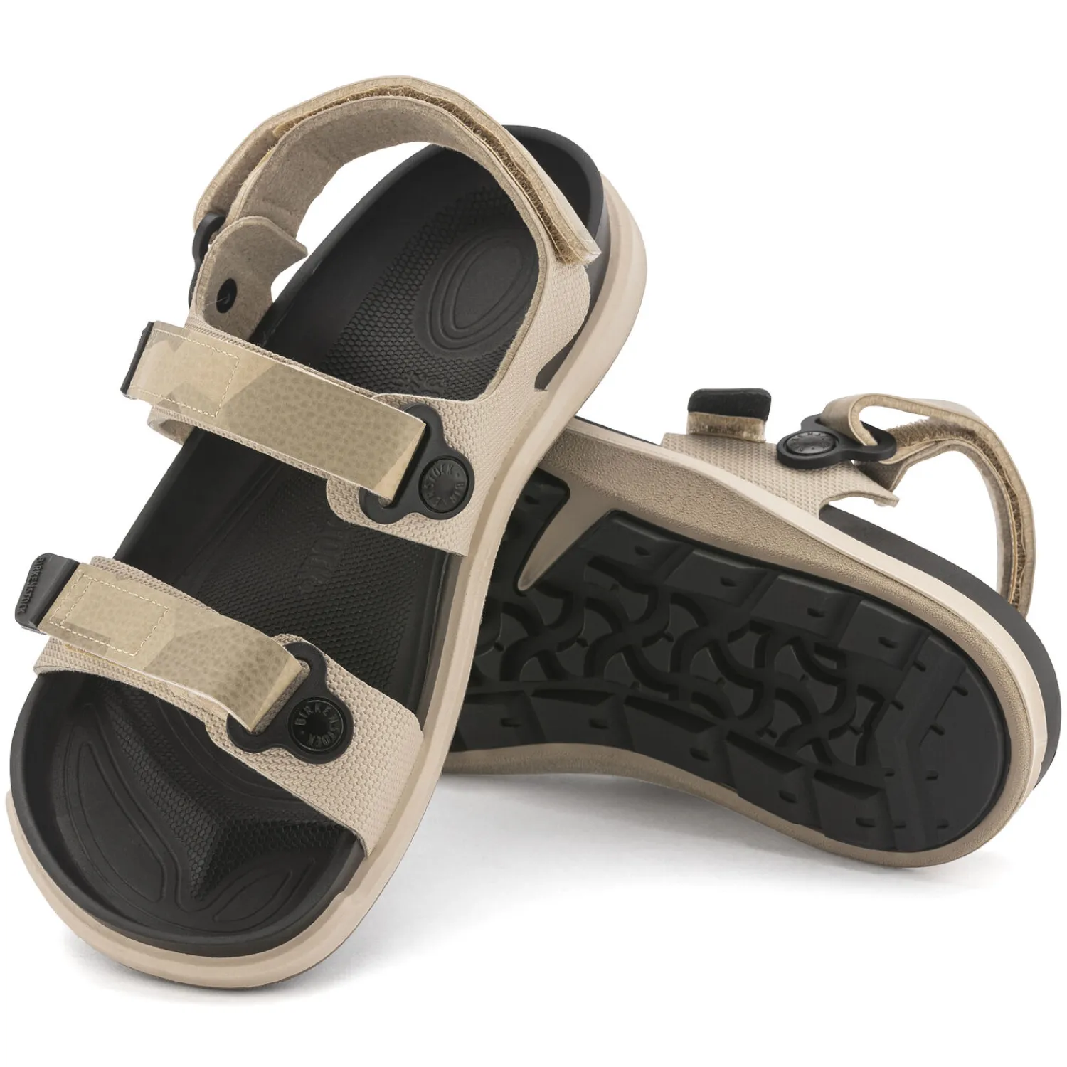 Cheap Birkenstock Kalahari Femme Futura Geometric Camo Beige