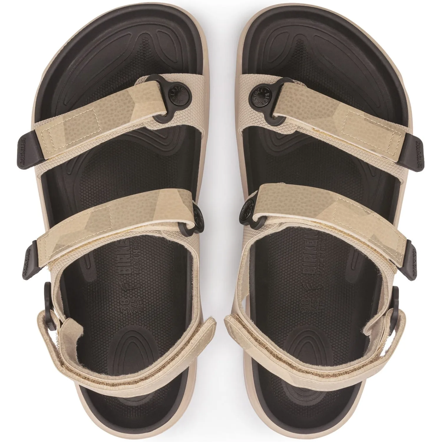 Cheap Birkenstock Kalahari Femme Futura Geometric Camo Beige