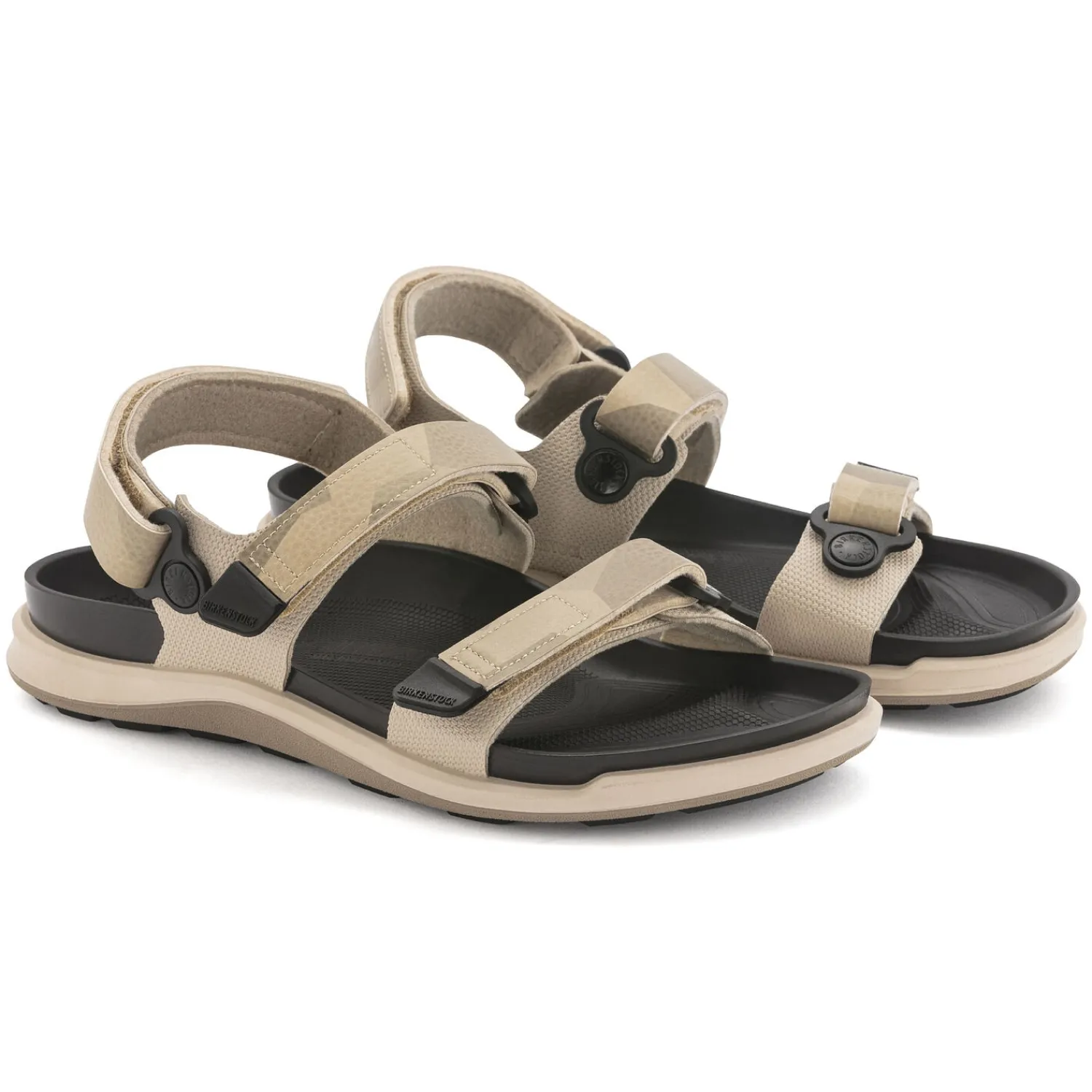 Cheap Birkenstock Kalahari Femme Futura Geometric Camo Beige