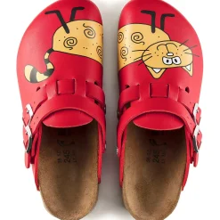 Hot Birkenstock Kay Sl Cat Red Background