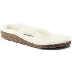 New Birkenstock Lit De Pied Zermatt Kids En Fourrure D'Agneau Sandshell/Creme