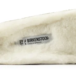 New Birkenstock Lit De Pied Zermatt Kids En Fourrure D'Agneau Sandshell/Creme