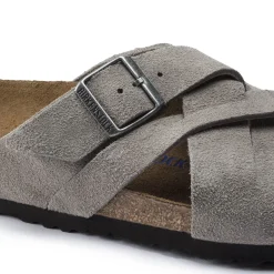 Cheap Birkenstock Lugano Lit De Pied Souple Stone Coin