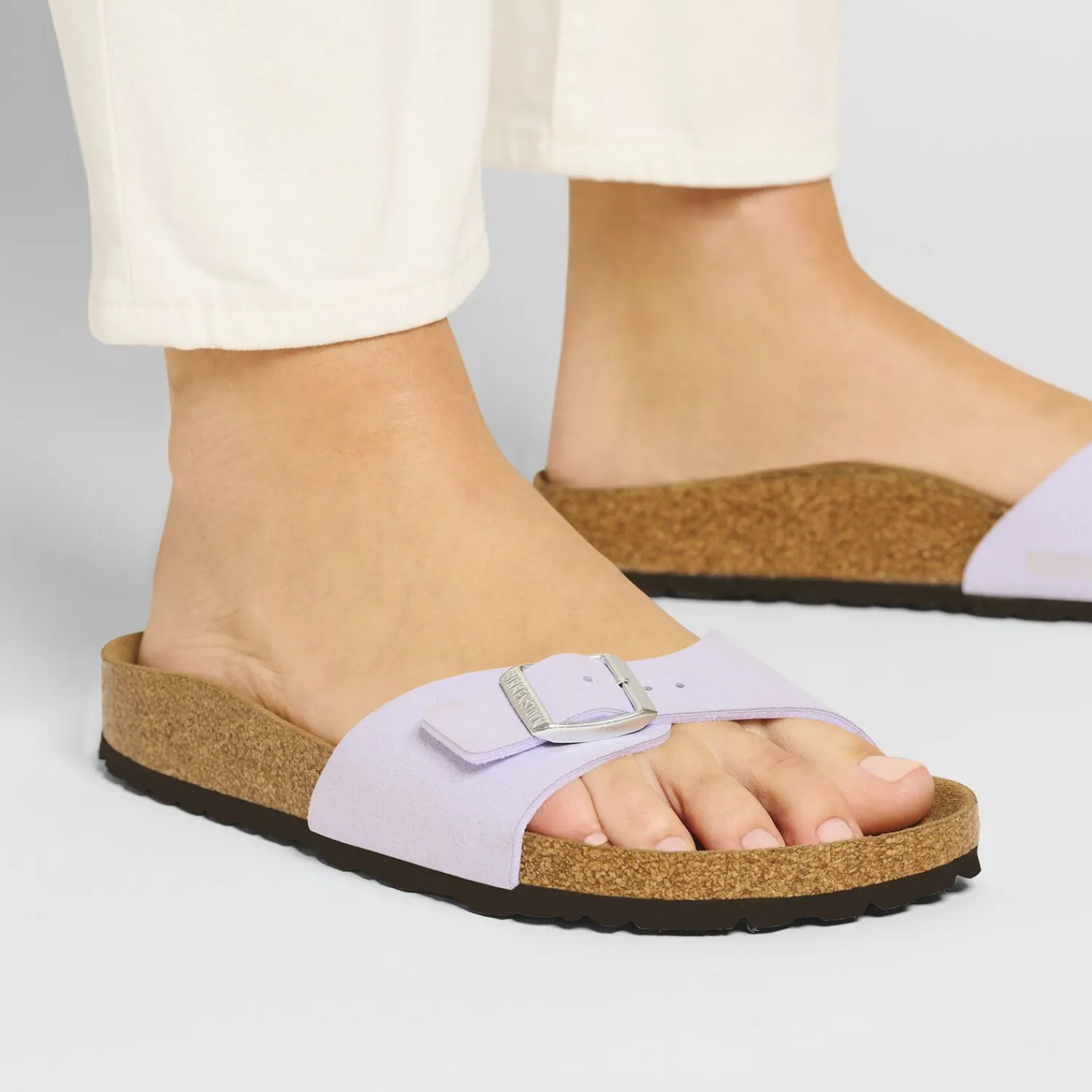 Sale Birkenstock Madrid Soft Birki Vegan Purple Fog