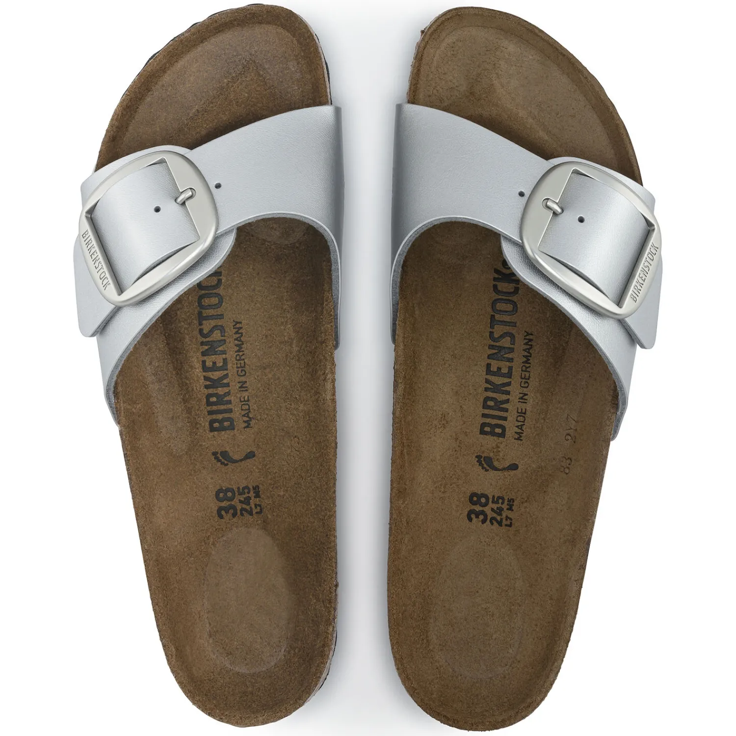 Discount Birkenstock Madrid Big Buckle Silver