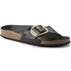 Cheap Birkenstock Madrid Big Buckle High Shine Black