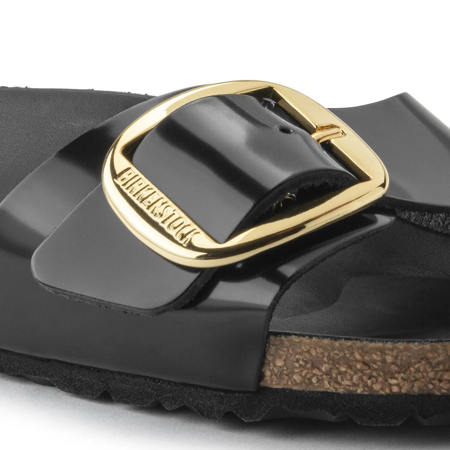 Cheap Birkenstock Madrid Big Buckle High Shine Black