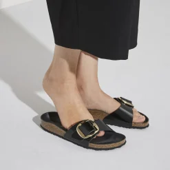 Cheap Birkenstock Madrid Big Buckle High Shine Black