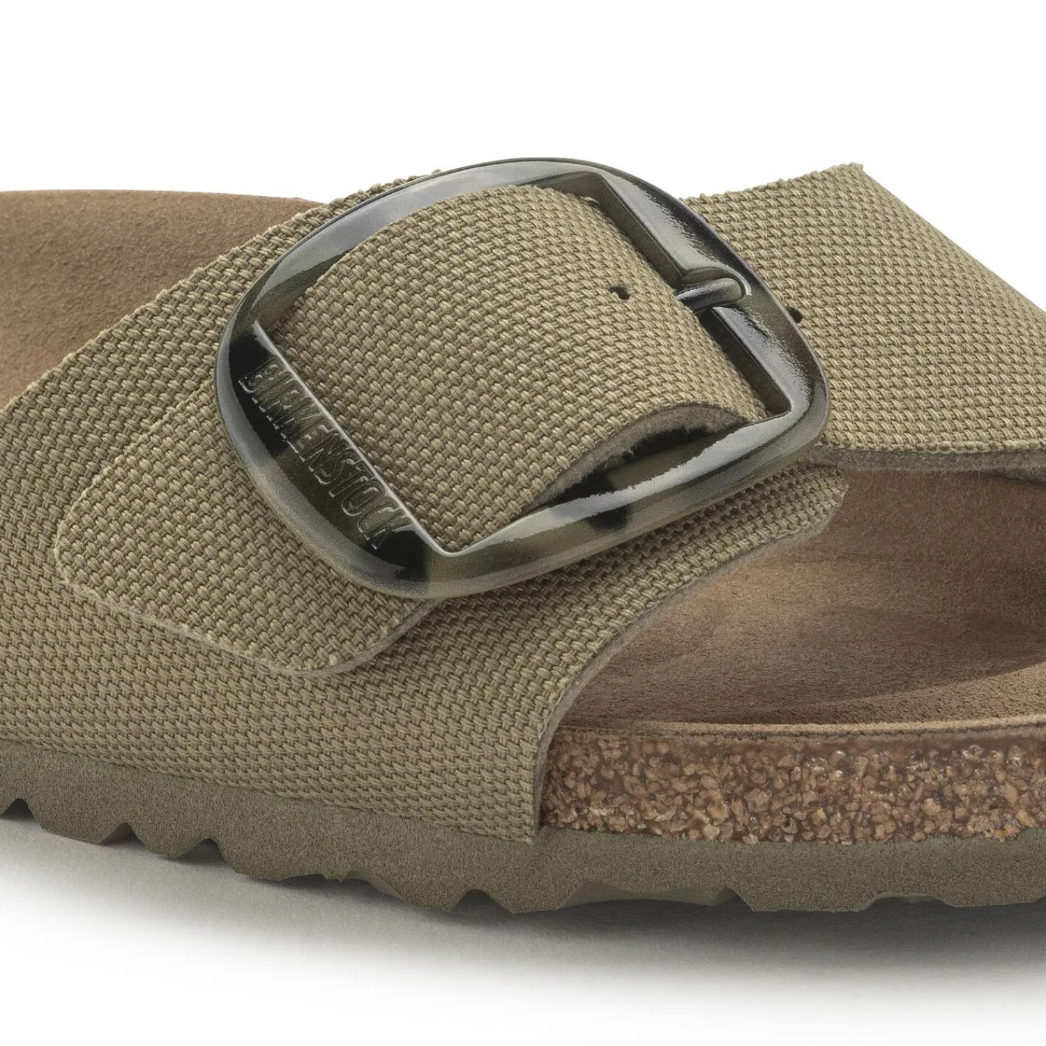 New Birkenstock Madrid Vegan Big Buckle Faded Khaki
