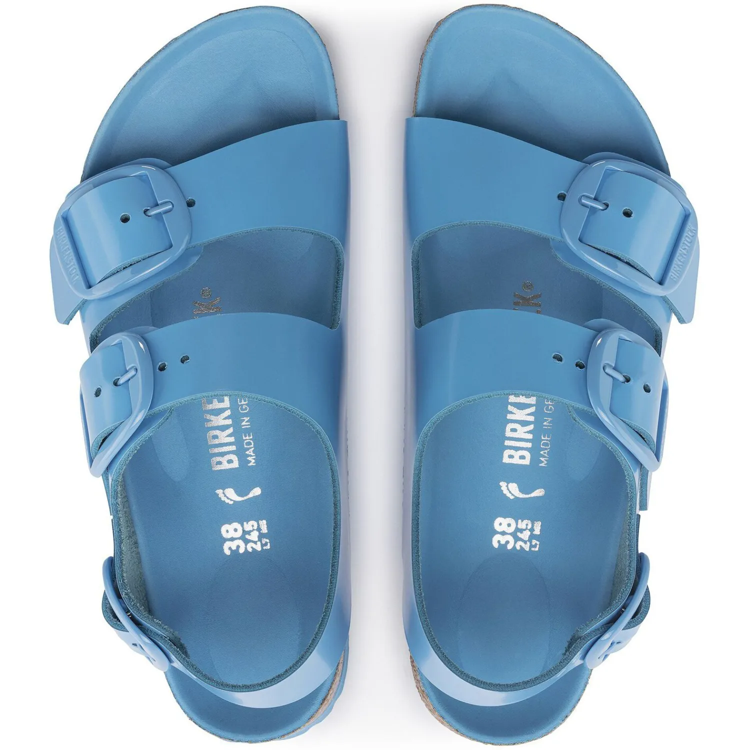 Online Birkenstock Milano Big Buckle High Shine Sky Blue