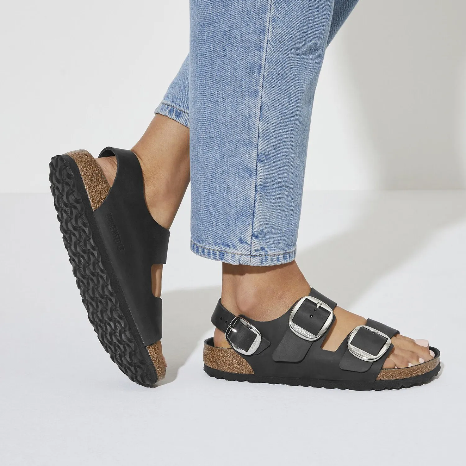 Clearance Birkenstock Milano Big Buckle Black