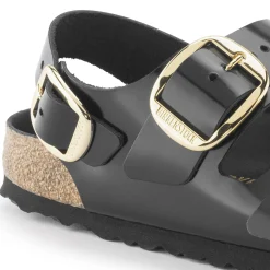 Store Birkenstock Milano Big Buckle Noir Tres Brillant