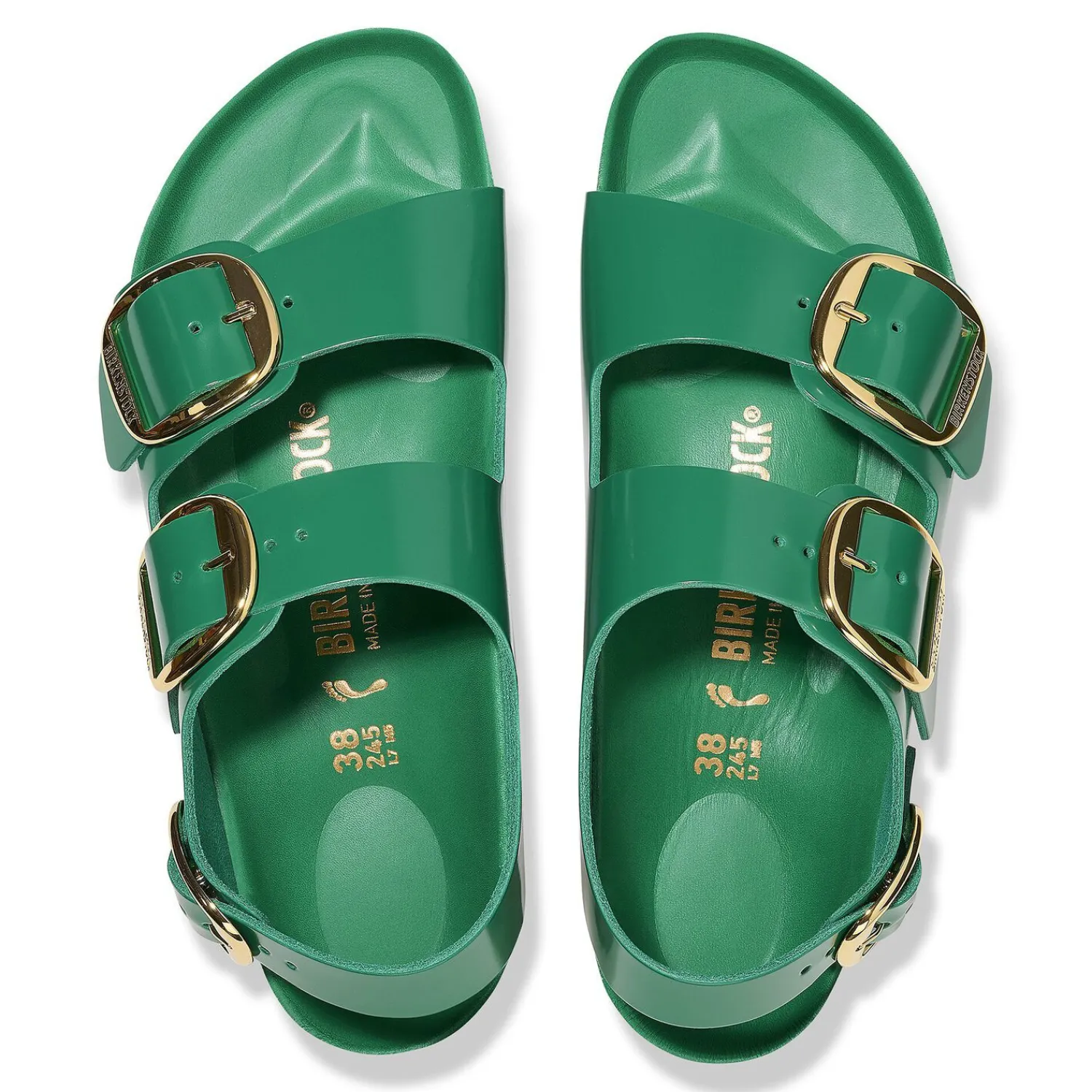 Best Sale Birkenstock Milano Big Buckle High-Shine Digital Green
