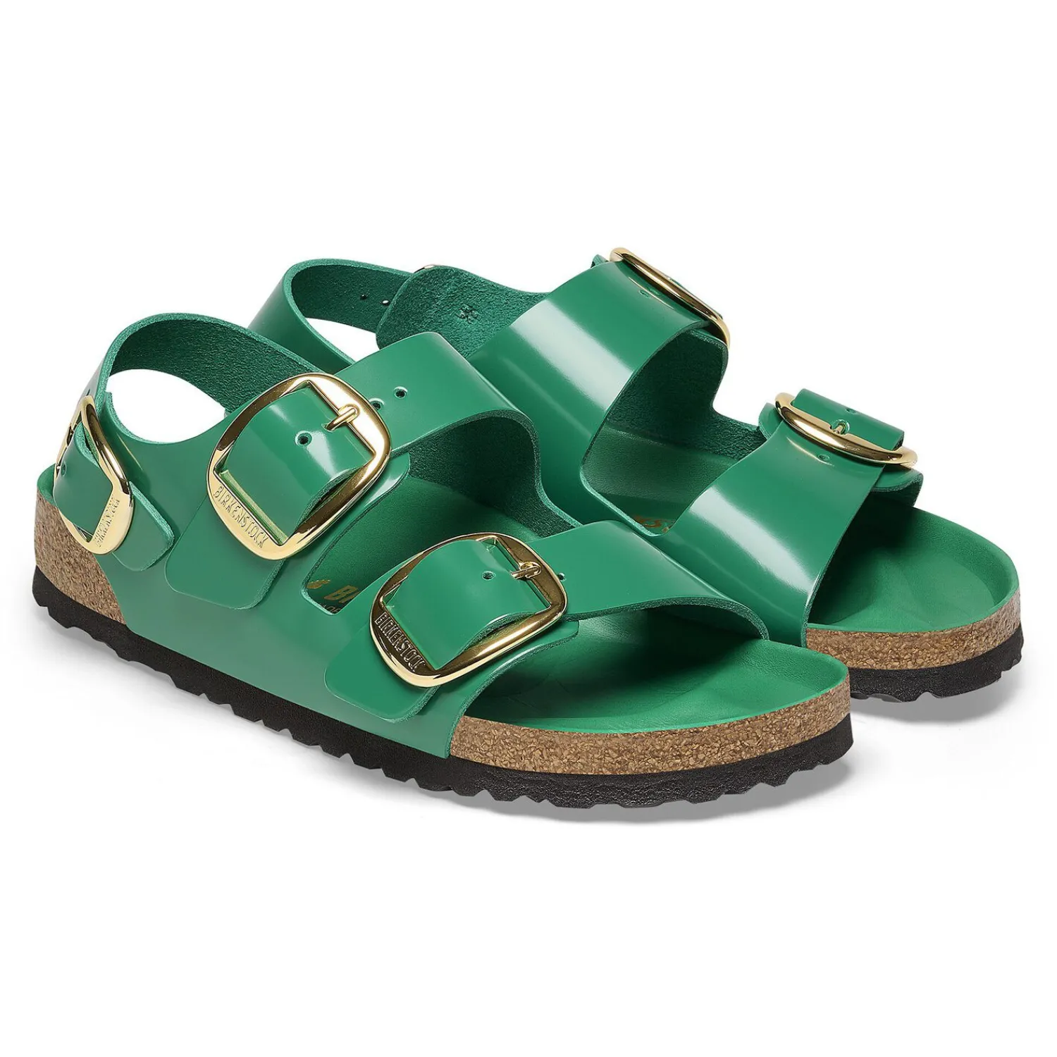 Best Sale Birkenstock Milano Big Buckle High-Shine Digital Green
