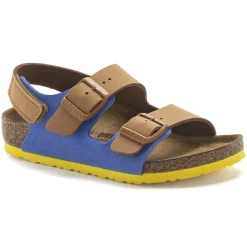 Cheap Birkenstock Milano Hl Kids Caramel/Ultra Blue