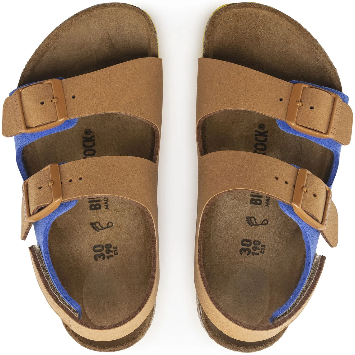 Cheap Birkenstock Milano Hl Kids Caramel/Ultra Blue