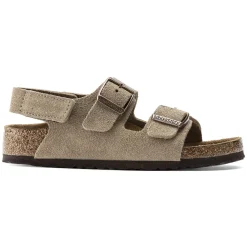 Shop Birkenstock Milano Hl Suede Kids Taupe