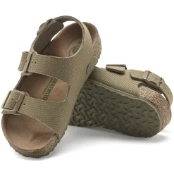 Shop Birkenstock Milano Kids Vegan Vegan Canvas Faded Khaki
