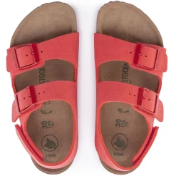 Clearance Birkenstock Milano Kids Vegan Active Red