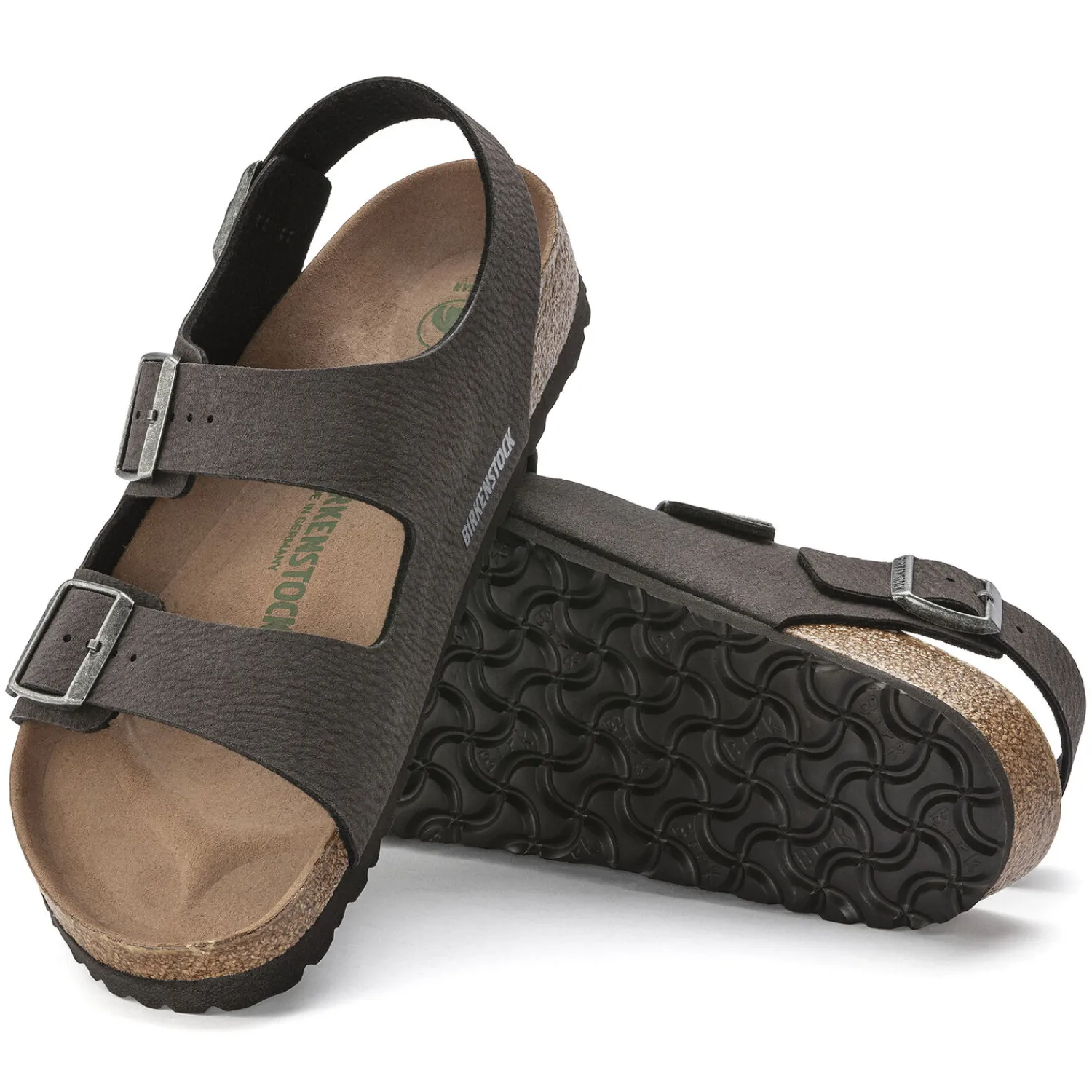 Clearance Birkenstock Milano Vegan Desert Dust Black