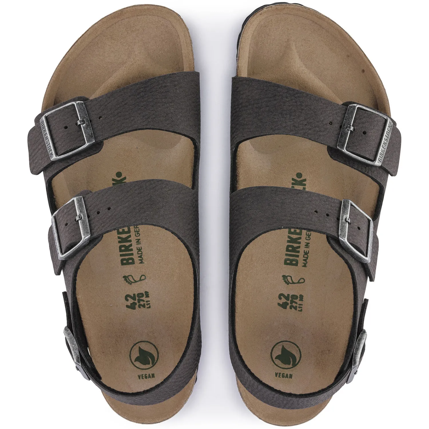 Clearance Birkenstock Milano Vegan Desert Dust Black