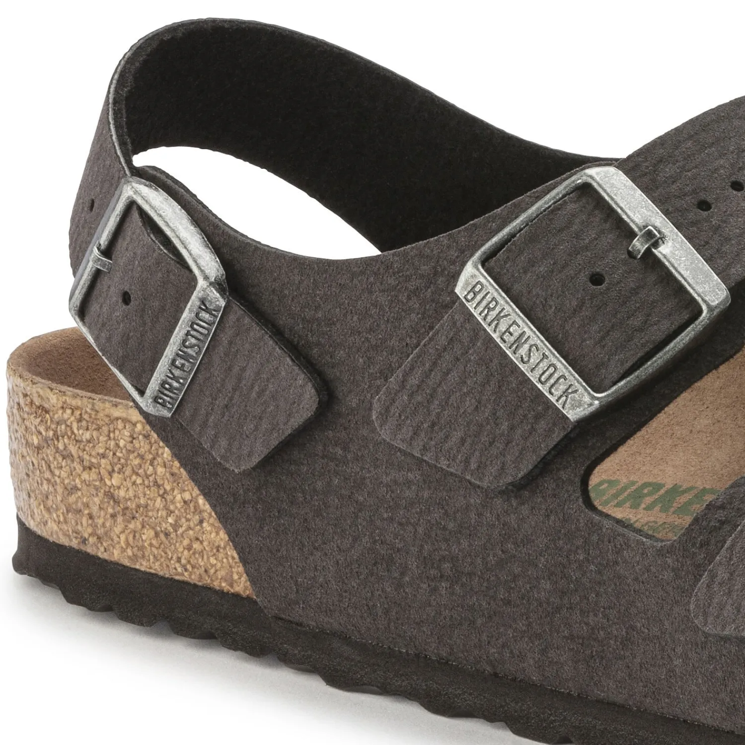 Clearance Birkenstock Milano Vegan Desert Dust Black