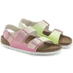 New Birkenstock Milano Vegan Candy Pink/Faded Lime