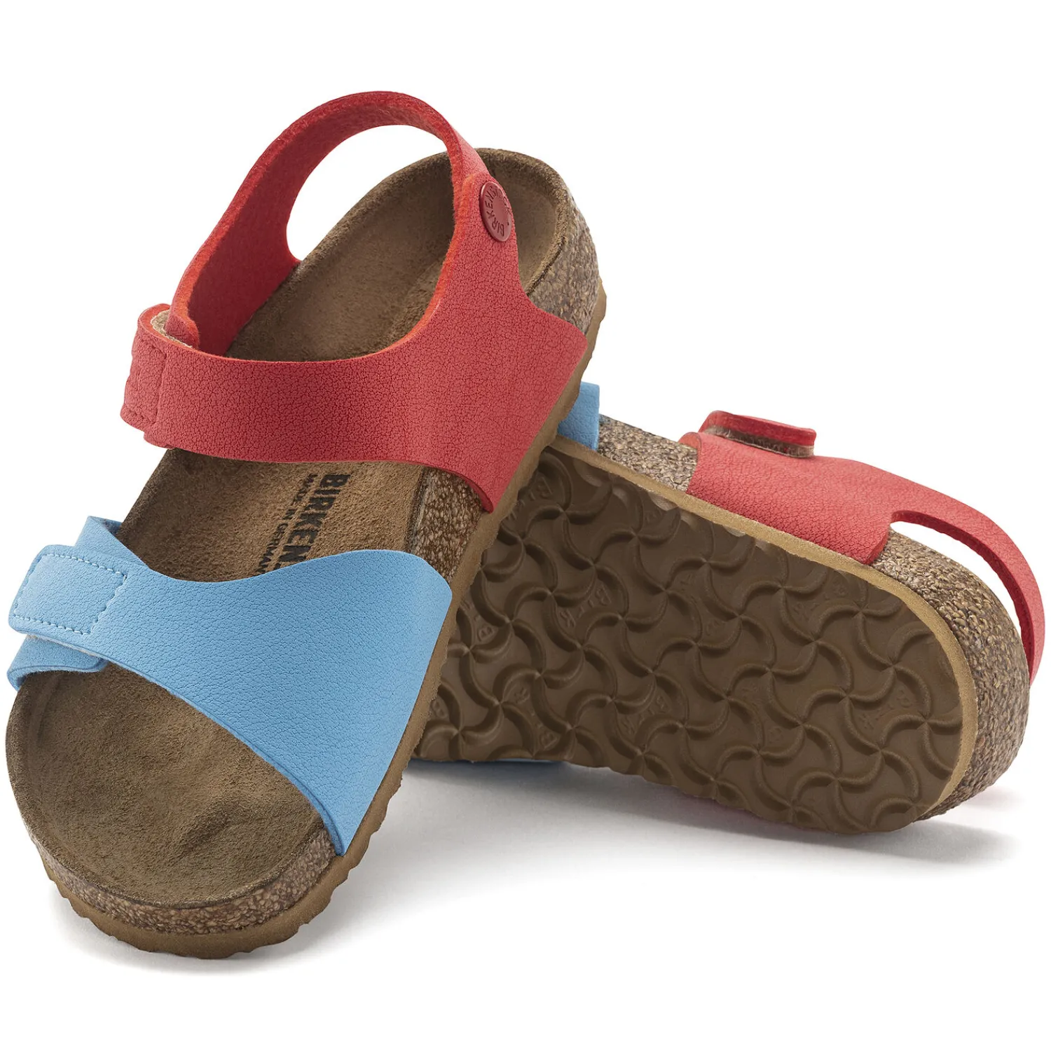 Hot Birkenstock Palu Kids Logo Bs Sky Blue/Active Red