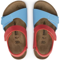 Hot Birkenstock Palu Kids Logo Bs Sky Blue/Active Red