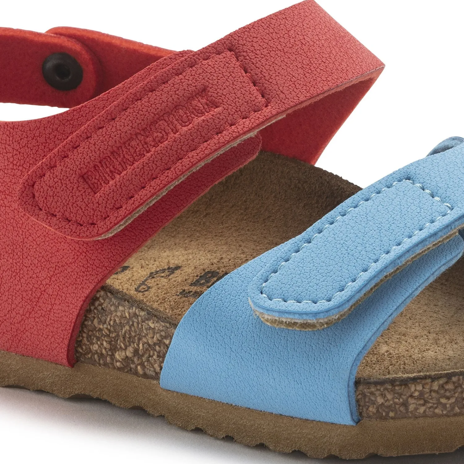 Hot Birkenstock Palu Kids Logo Bs Sky Blue/Active Red