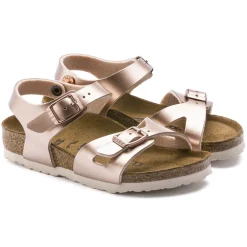 Discount Birkenstock Rio Kids Electric Metallic Copper