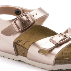 Discount Birkenstock Rio Kids Electric Metallic Copper