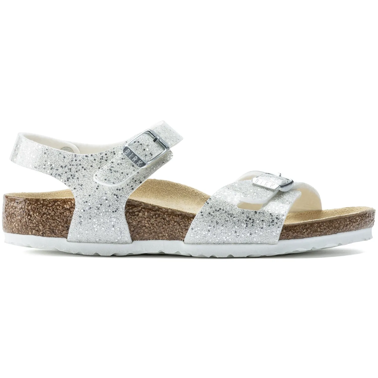 Shop Birkenstock Rio Kids Cosmic Sparkle White