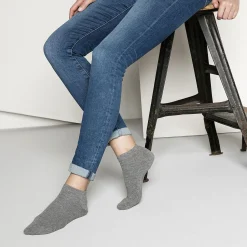 Flash Sale Birkenstock Socquettes Sport En Coton Bio (X2) Gray Melange