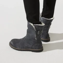 Shop Birkenstock Uppsala En Fourrure D'Agneau Graphite