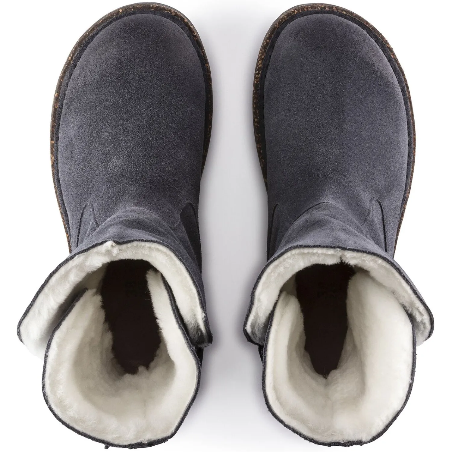 Shop Birkenstock Uppsala En Fourrure D'Agneau Graphite