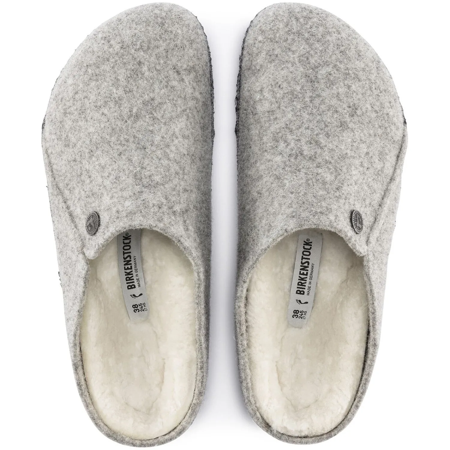 Cheap Birkenstock Zermatt En Fourrure D'Agneau Light Grey