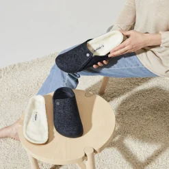Store Birkenstock Zermatt En Fourrure D'Agneau Dark Blue