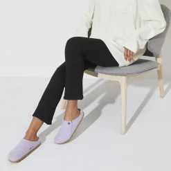 New Birkenstock Zermatt En Fourrure D'Agneau Purple Fog