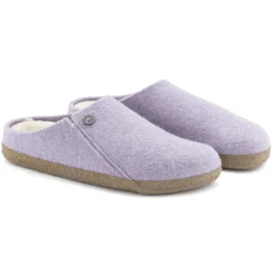 New Birkenstock Zermatt En Fourrure D'Agneau Purple Fog